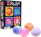 Schylling NeeDoh Teenie Swirl 4 Pack - Sensory Squeeze Toy - 1.5" in Diameter - Colors May Vary